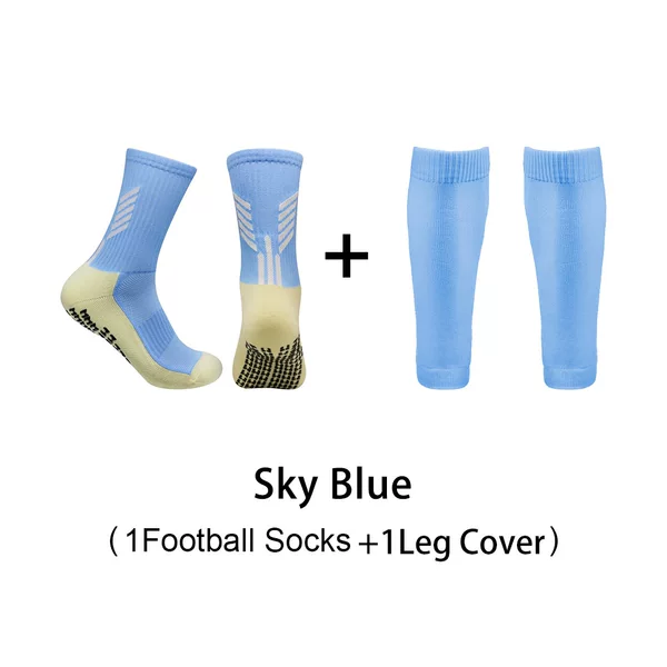 Cross-Border Best-Selling Football Socks, High-Elastic Sports Leg Sleeves, Knee Pads, Anti-Slip Dotted Sports Socks Set, Running Sports Leg Protection