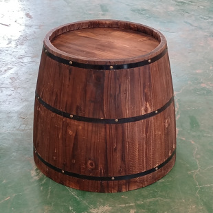 Antique Oak Barrel Decorative Wine Barrel Half Barrel Lid Wall Hanging Wall Decoration Bar Winery Homestay Decoration Retro Beer Barrel