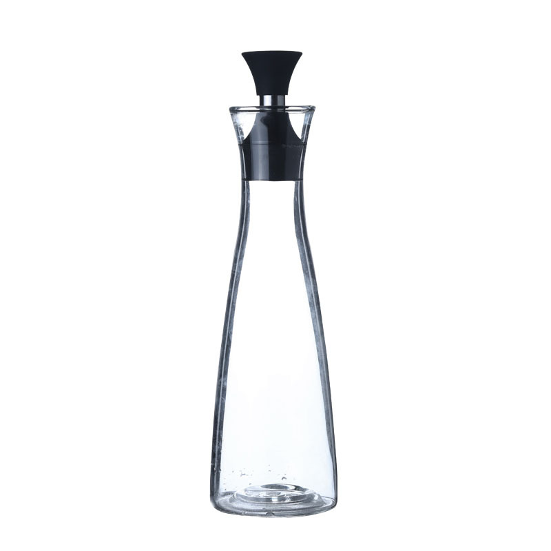 Hogar vidrio de borosilicato botella de salsa transparente botella de aceite de cocina botella de vinagre botella de aceite botella de condimento de vidrio transparente