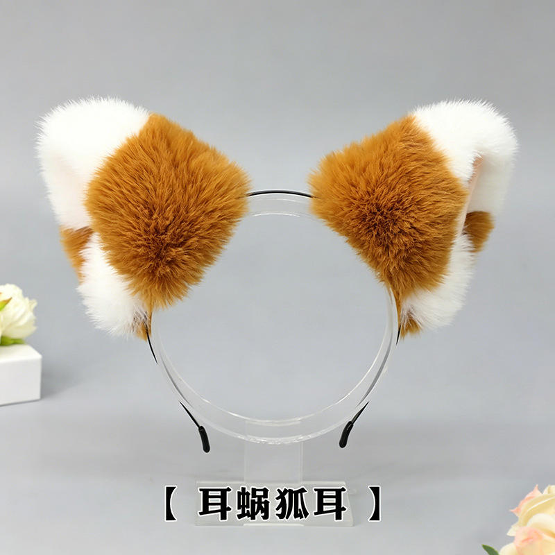 一件代发手作可爱Lolita头饰cosplay兽耳猫耳朵发箍狐狸耳发卡