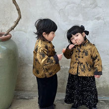 拜年服男童汉服国风棉袄秋冬儿童夹棉外套过年衣服女童唐装保暖袄
