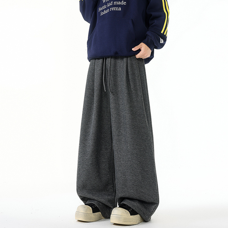 M-6Xl Large Size Cleanfit Glutinous Rice Pants Sports Pants Men's Autumn and Winter Velvet Thickeneded Lazy Wide-Leg Casual Sweatpants M-6Xl Large Size Cleanfit Glutinous Rice Pants Sports Pants Men's Autumn and Winter Velvet Thickeneded Lazy Wide-Leg Casual Sweatpants