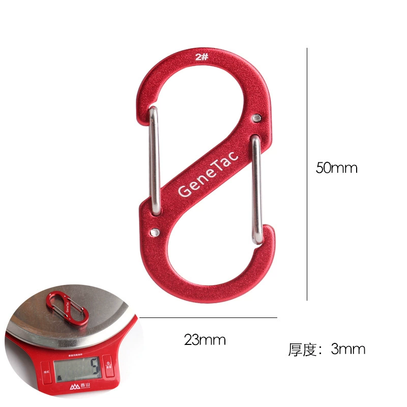 Bidirectional wire spring 8-character hook carousel buckle из алюминиевого сплава S-образной формы GeneTac No. 2