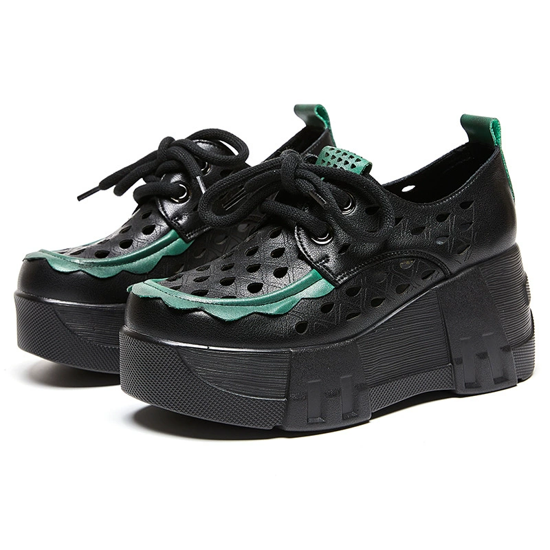 嫔妃丽人 Universal comfortable shoes platform for leisure, genuine leather