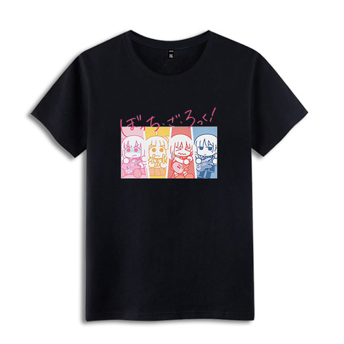 Lonely Rock's Goro Tsuboi Same Style T-Shirt Boqi Sauce White Short Sleeve Merchandise Pain Clothes Cosplay Short Sleeve Top