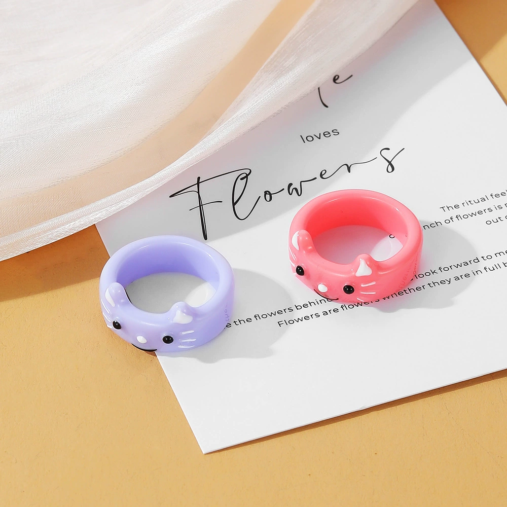 Three dimensional creative cartoon ring, (Cross-border trading), simple and elegant design, wholesale