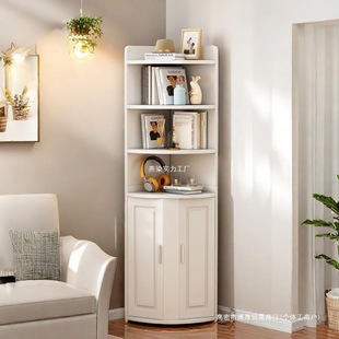 Corner Cabinet Corner Cabinet Triangular Storage Rack Floor-Standing Corner Cabinet Wall Storage Storage Cabinet Household Multi-Layer Bookcase