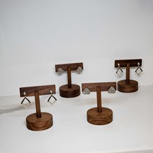 定制北美胡桃木耳钉架珠宝首饰高档饰品陈列收纳拍摄道具耳环展示