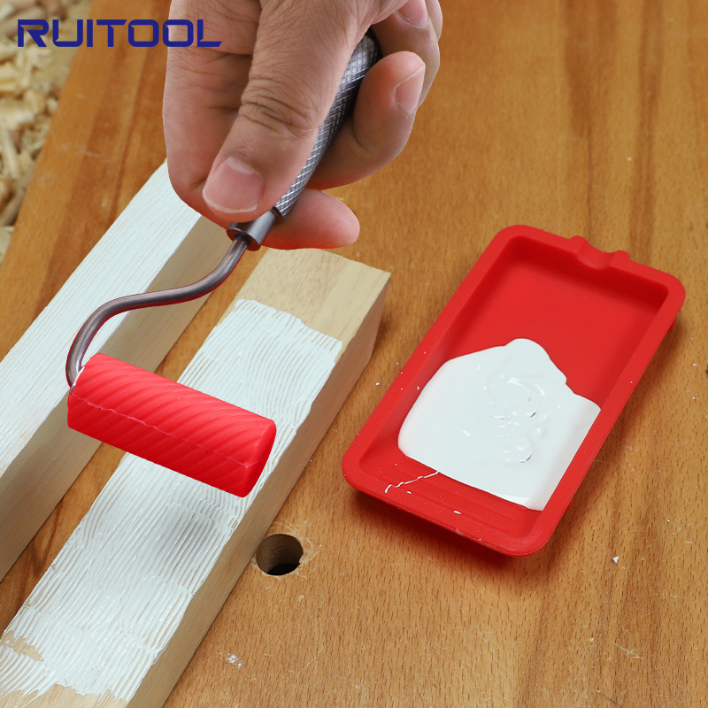 胶水托盘硅胶盒滚筒刷硅胶盆可重复使用涂料托盘便携乳胶刷胶工具