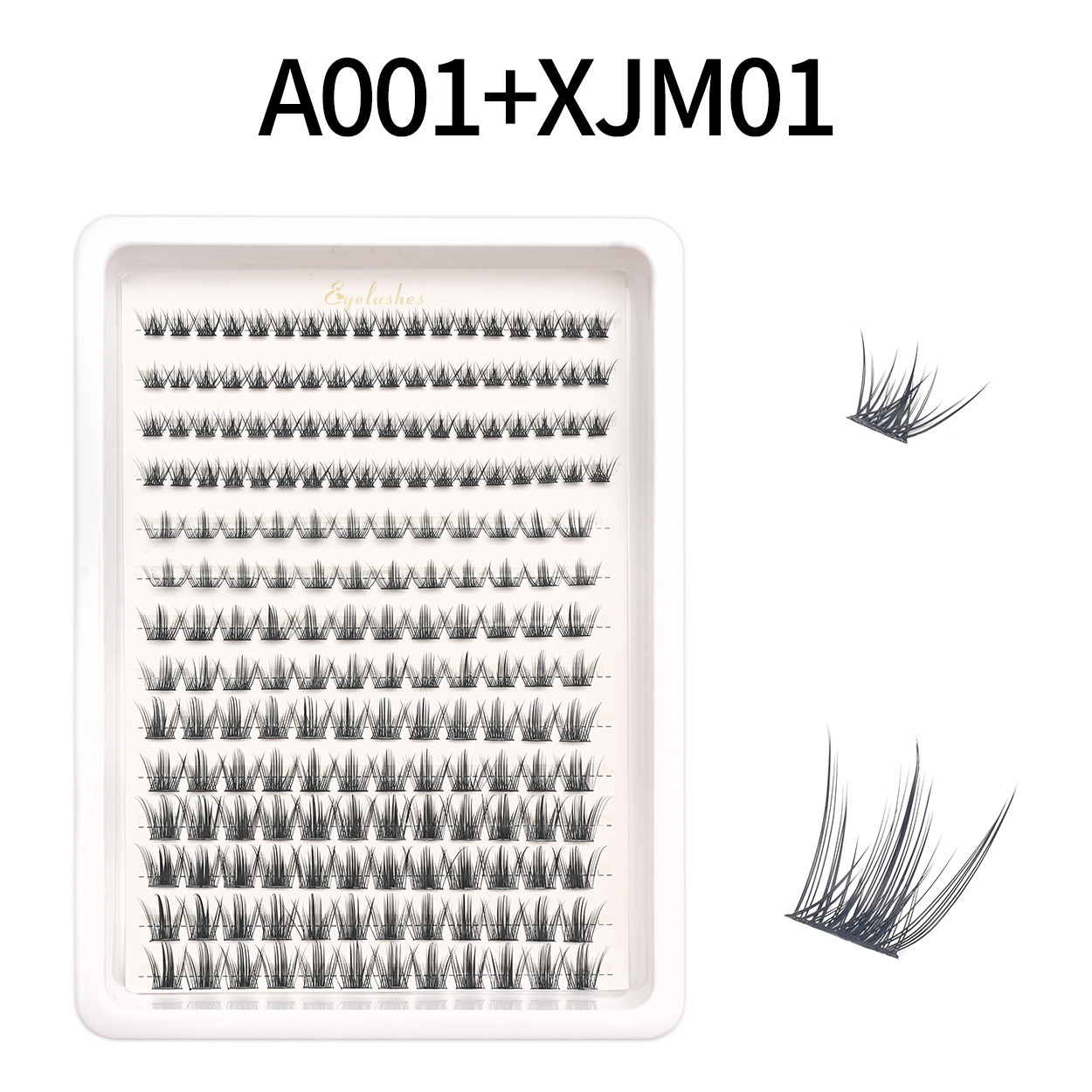 Amazon venta en caliente sobre las pestañas falsas bajo las pestañas combinación de comercio exterior, Europa y América, cabello D-curso DIY ojos pestañas al por mayor