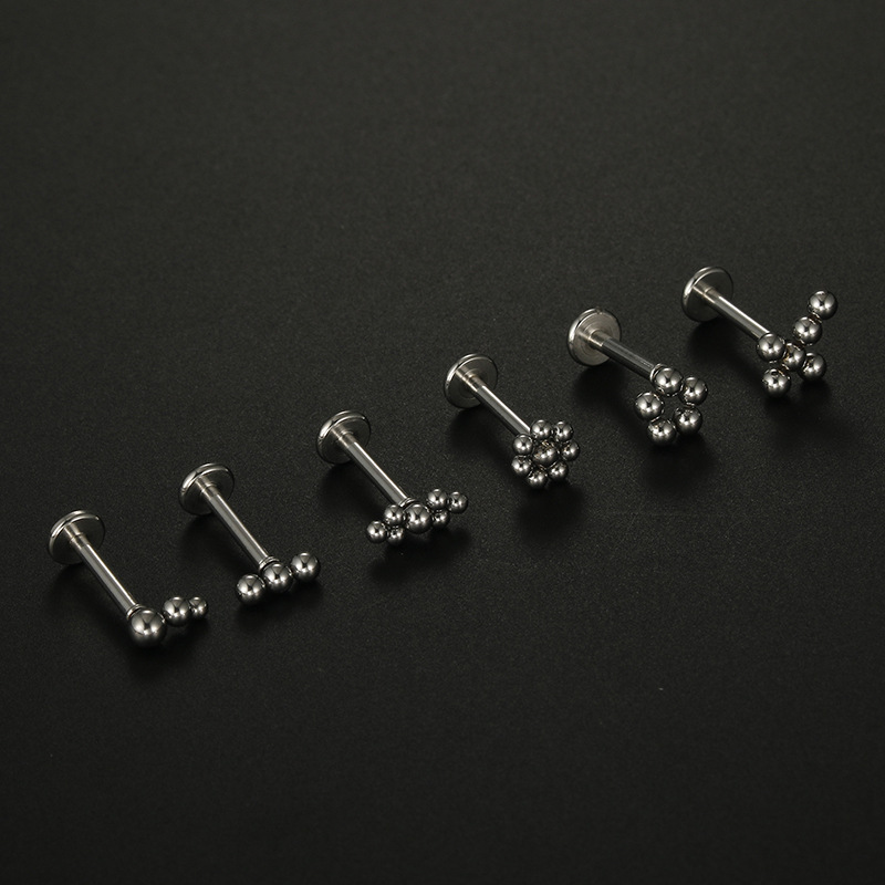 Fashion Solid Color Stainless Steel Plating lip stud 1 Piece