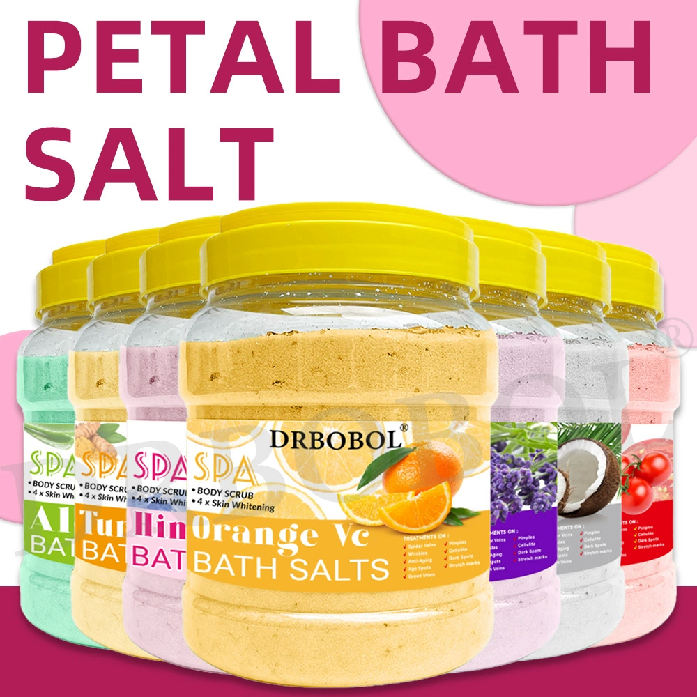 Соль для ванн SPA с лепестками для прямых трансграничных продаж, очищающий скраб, отшелушивающая ванна для ног, омолаживающая соль для ванн 3 кг
