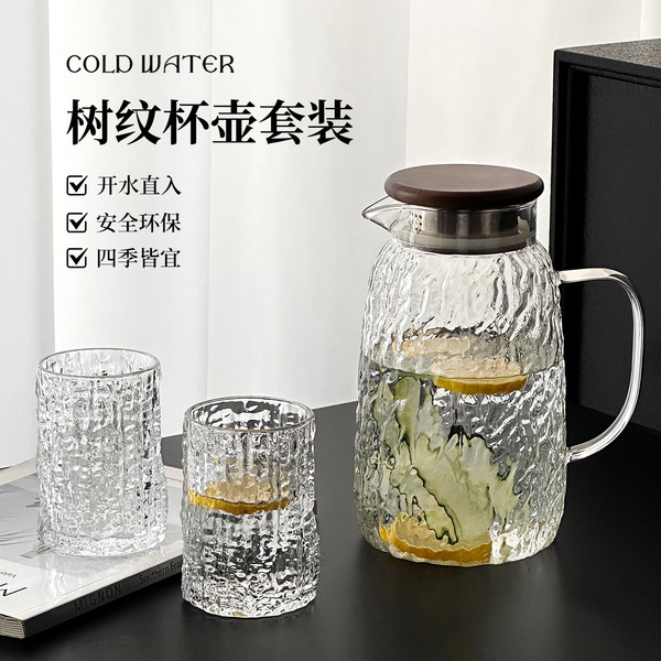 Glass capacious teapot for home use