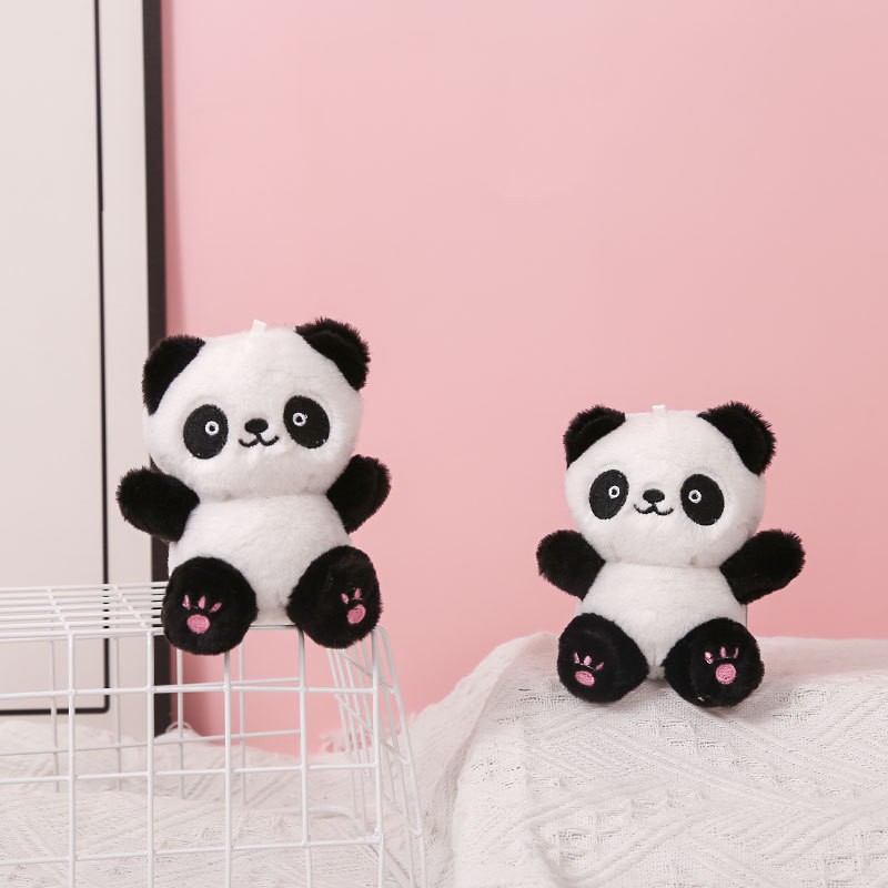 Panda muñeca de peluche juguete nacional tesoro simulación pequeña panda muñeca pequeño tamaño colgante Ragdoll niños regalo de cumpleaños