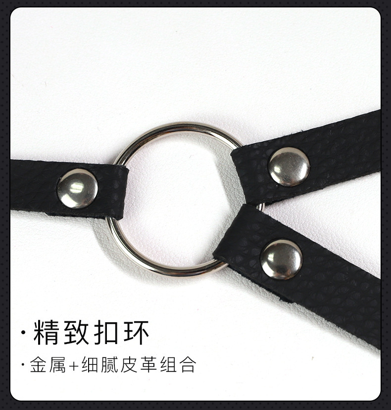PU Leather Handcuffs and Breast Clamps Set for Adult Bondage Play — detail image 15
