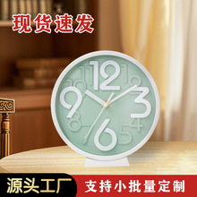 时钟静音宿舍桌面3D数字创意书房小座钟简约个性7英寸儿童房挂钟