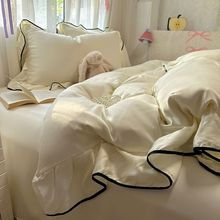 ins天丝四件套床单a类夏季凉感被套轻奢水洗真丝四件套床笠三件套