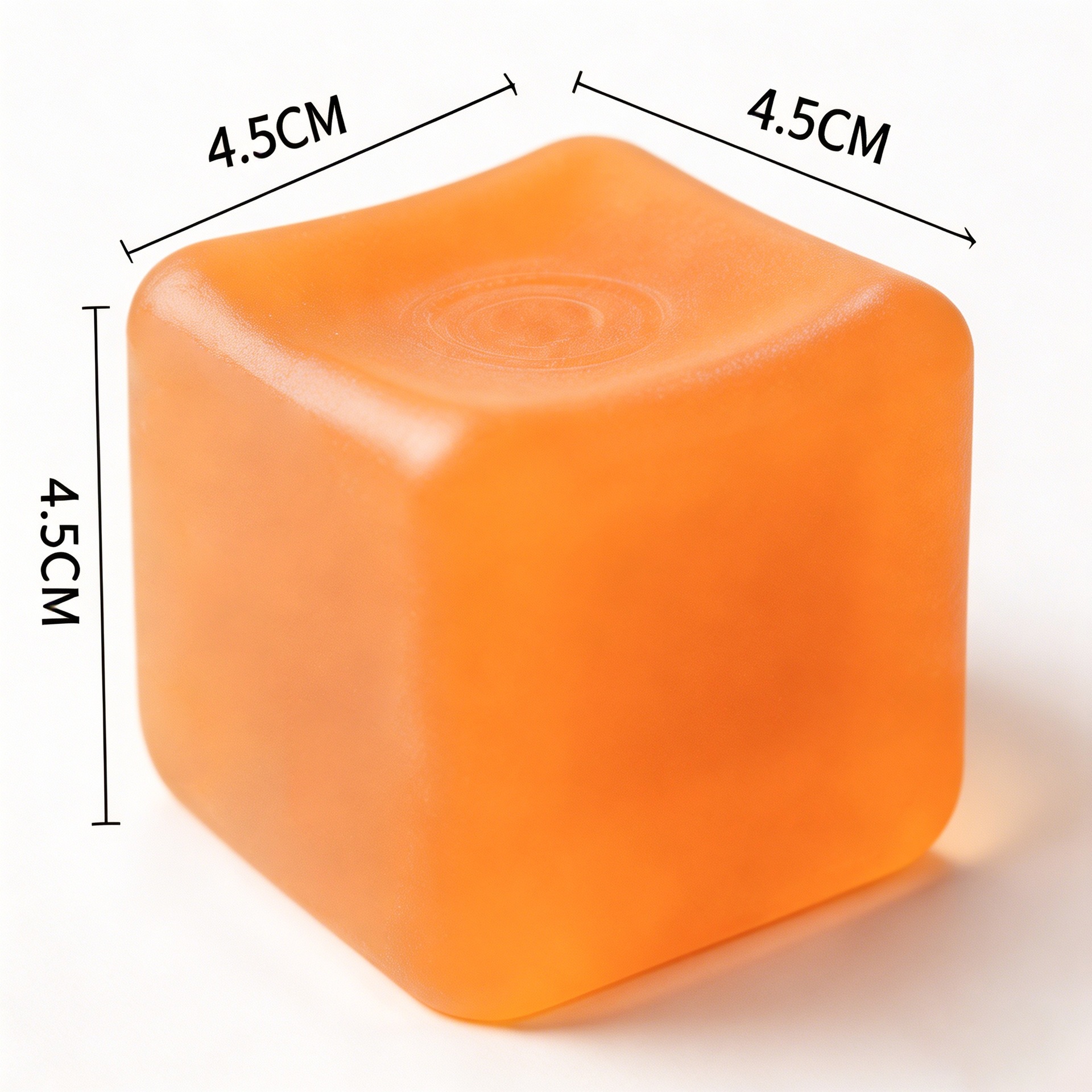4.5cm frosted ice cube-orange