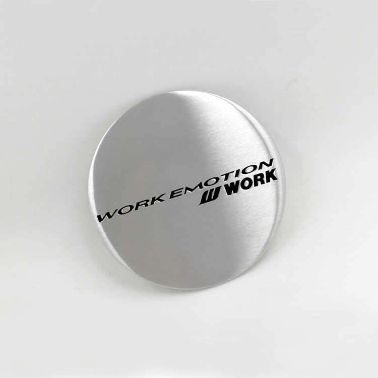 Qìchē – Modified WORK Wheel Car logo - 45mm-emotin-matte-silver-4pcspack