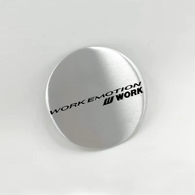 Modified Work Wheel Hub Stickers Car logo - 45mmemotin-matte-silver-4-pieces-1-pack