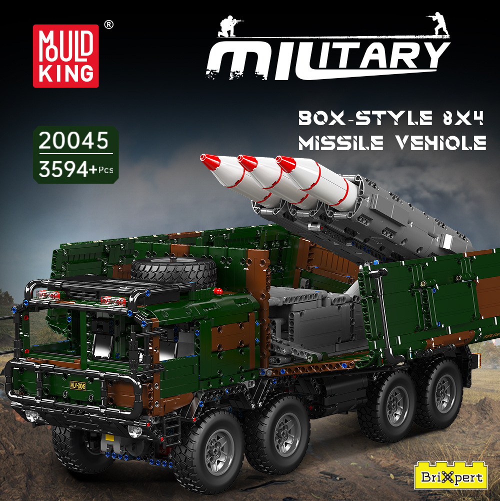 Yuxing Box 8X4 coche de misiles 20044-20045 bloque de construcción eléctrico de control remoto grande