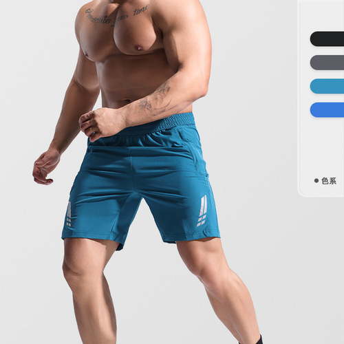 Cross-border Amazon new men's sports shorts outdoor running ice silk quick-drying pants running fitness five-point pants