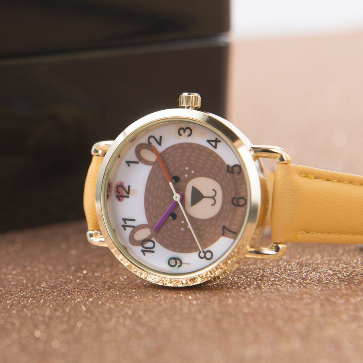 Nova najbolje prodajana ura, preprosta in ljubka otroška ura, risana kremenčeva ura z medvedkom v slogu kazalca, temperamentna ura_voghion.com