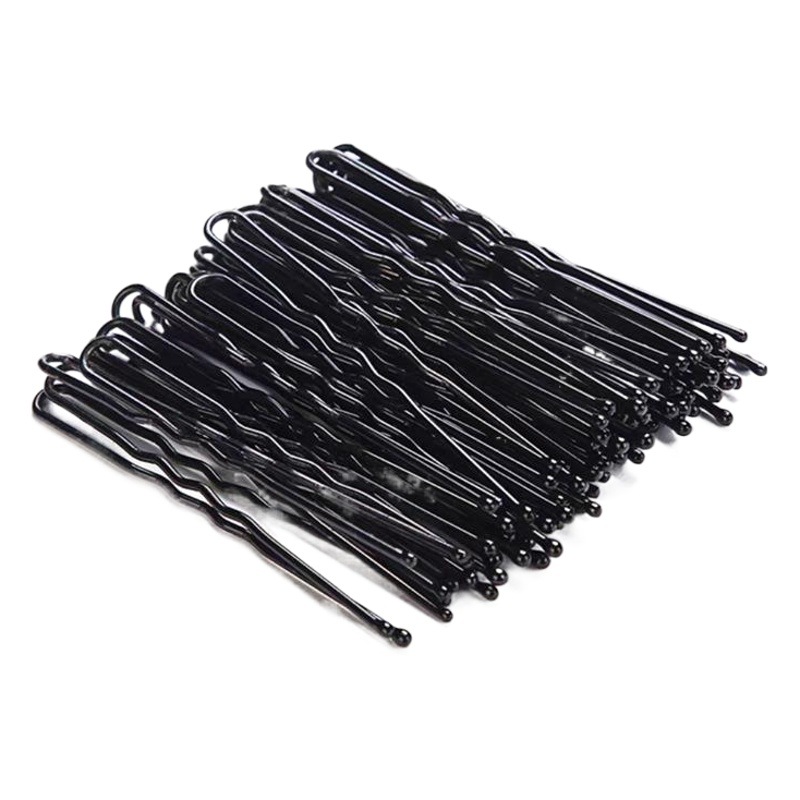 Black U-Shaped Clip Does Not Fall Off the Hairpin Hairpin Ball Head Fixed Hairpin U-Shaped Clip Hair Accessories Hairpin Headwear Wholesale