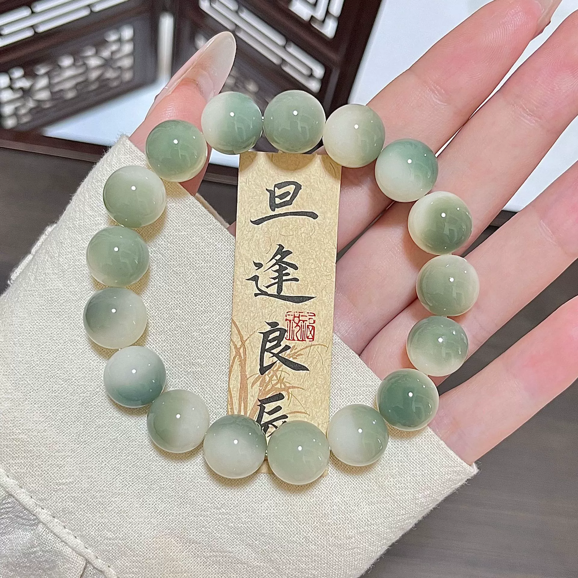 Organic Bodhi rosary for men and women, bracelet walnut