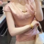 气质夏季显瘦提花上衣