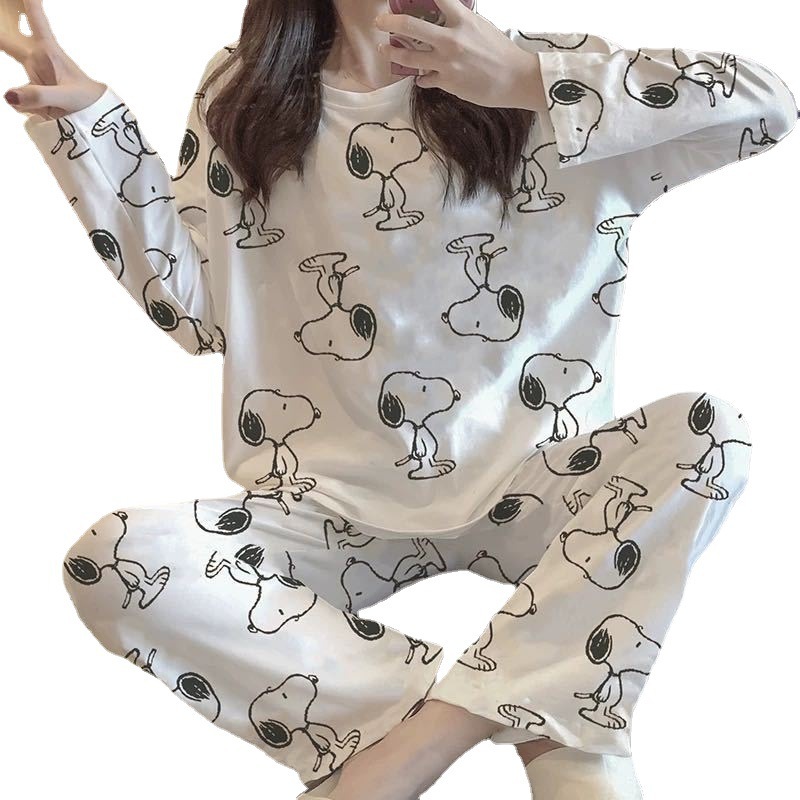 Pijamas de manga larga de las mujeres de primavera y otoño más tamaño pijamas de verano de las mujeres ropa de abrigo estilo coreano pijamas de las mujeres más tamaño traje de desgaste para el hogar image 6