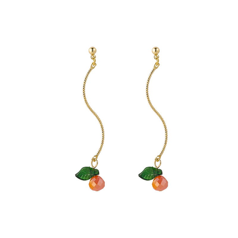 Fashion Colorful Crystal Cherry Earrings display picture 5