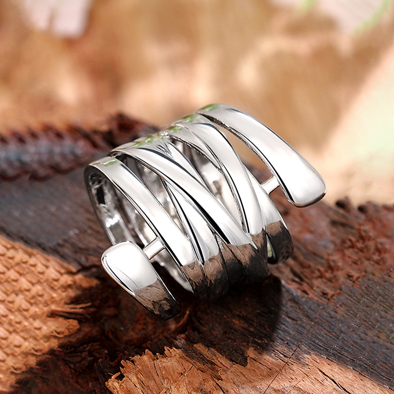 13g Weight Rings Classification 12, 5 Ring Size 1 Piece Quantity Holiday, Street Occasion Copper Material Geometric Pattern Women's Gender Plating Design Casual, Exaggerated, Lady Style Copper Plating Geometric Rings 4