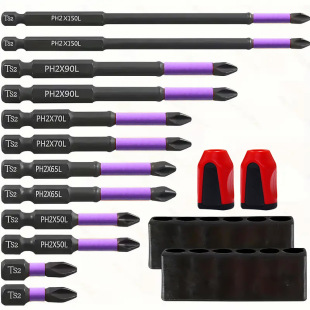 Non-slip impact-resistant batch head cross screwdriver head magnetic drill strong magnetic wind batch mouth high hardness batch head non-slip teeth