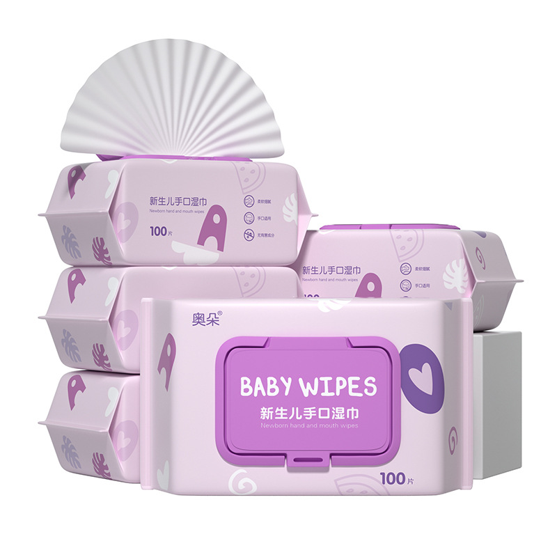 Toallitas de bebé 80 bombeo 60 bombeo bebé recién nacido niños tejido húmedo con tapa bolsa grande tejido húmedo fábrica al por mayor
