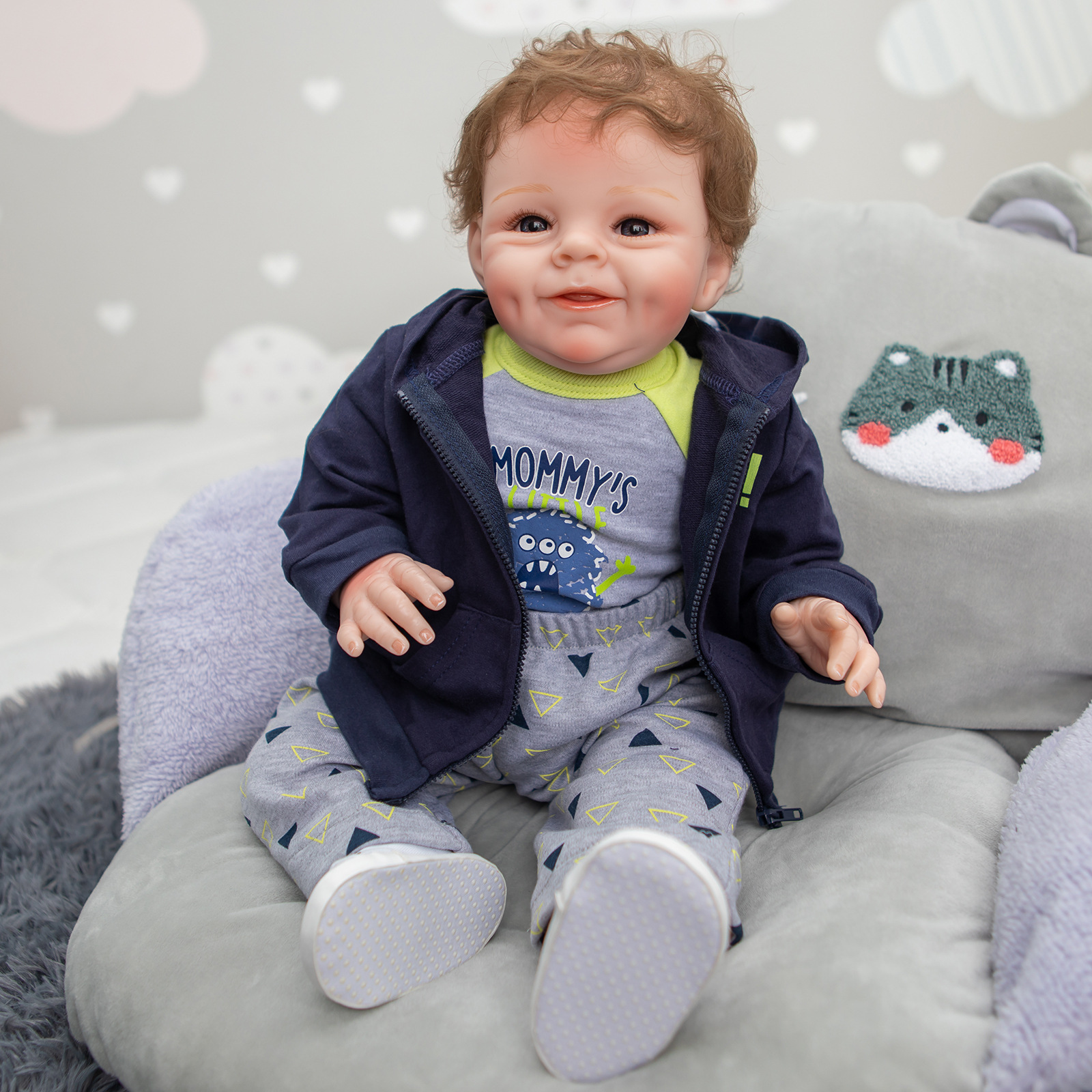 55CM Reborn Baby Shaya Boy simulación Baby Reborn Doll suministro de comercio electrónico transfronterizo nuevo