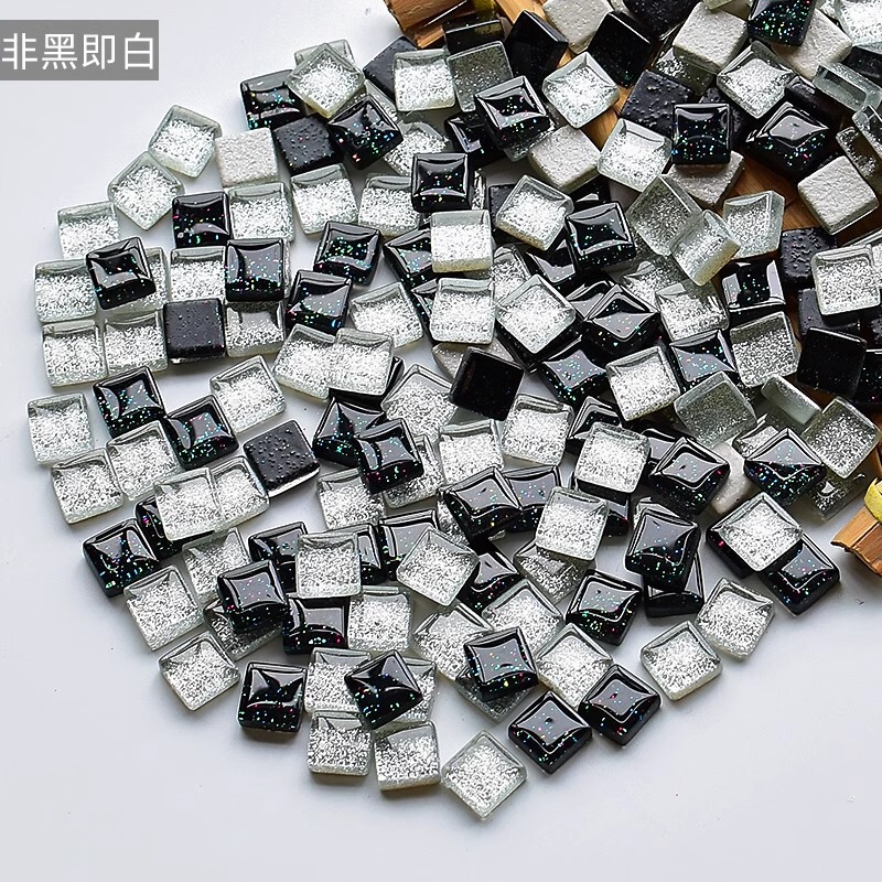 1cmキラキラガラスモザイクDIY子供手作り材料小粒水晶自己貼り付け|undefined
