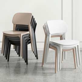 塑料椅子靠背成人简易餐桌胶椅加厚现代简约书桌凳子家用北欧餐椅
