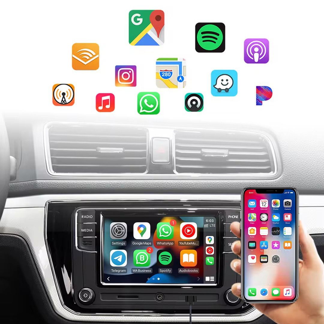 Apple Mobile Phone Carplay Wired to Wireless Carplay Car Navigation