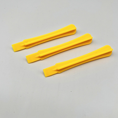 Yellow crowbar mobile phone disassembly straight head flat mouth three-pronged plus hard square bar round bar telecommunications start-up repair tool