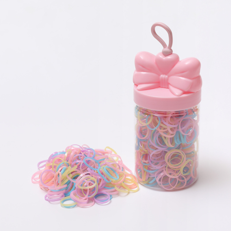 Gomas para el pelo infantiles en envase – negras, gruesas, no dañan el cabello