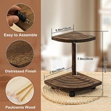 木質浴室立管置物架洗手台肥皂底座復古客廳陽台木質花盆綠植支架