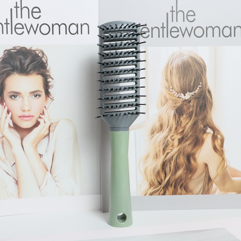 Nuevo peine mujer airbag costilla peine cojín de aire de masaje placa grande peine costilla curling peine antiestático grande curvo peine venta al por mayor