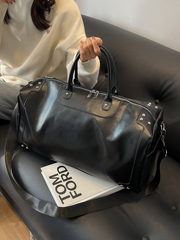 Bolsa de viaje Rivet, equipaje de mano para mujer, bolsa de gran capacidad para hombre, bolsa de entrenamiento deportivo portátil, ligera para viajes