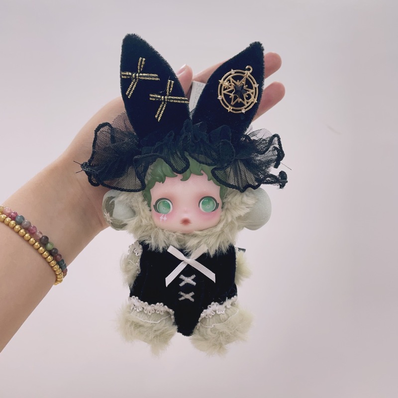 仅娃衣】泡泡玛特SKULLPANDA光织园搪胶公仔挂件SP娃衣精灵服套装|undefined