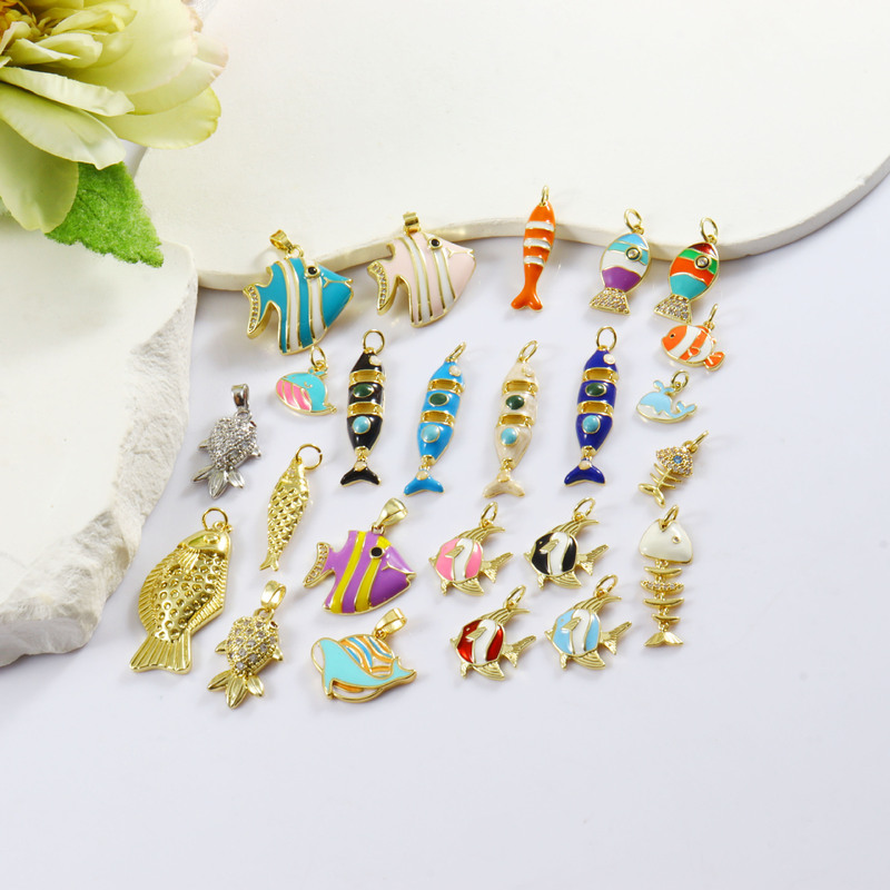 Colorful Fish Pendants, Exquisite Niche Design DIY Necklaces, Bracelets, Earrings, and Jewelry Accessories, Hot-Selling 618 Promotion