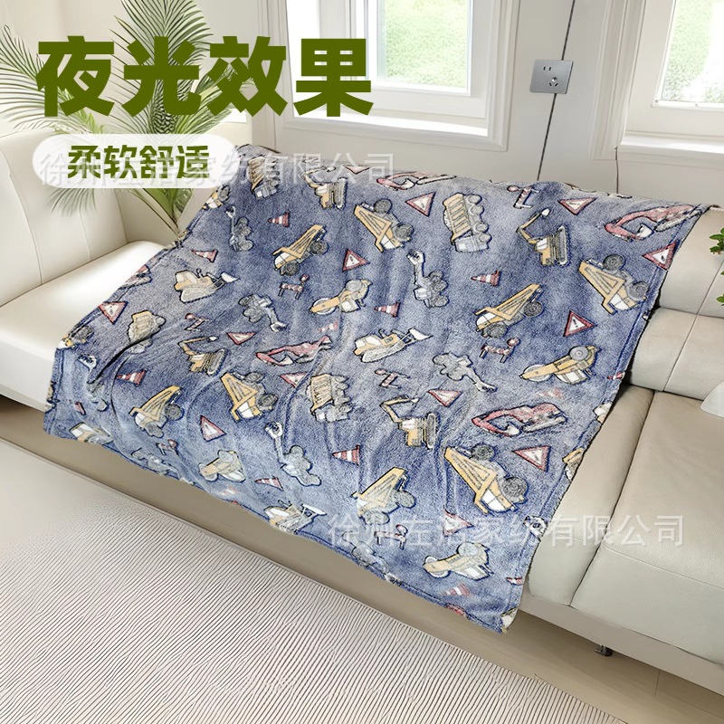 Al por mayor, mantas de niños transfronterizas, franela, mantas de siesta de oficina, mantas de aire acondicionado, mantas de jardín de infantes de dibujos animados, mantas en stock