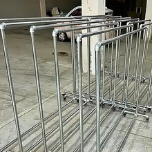 钢管晾衣架家用落地阳台挂衣架晒被子晒衣服架晾衣杆镀锌单杆水管