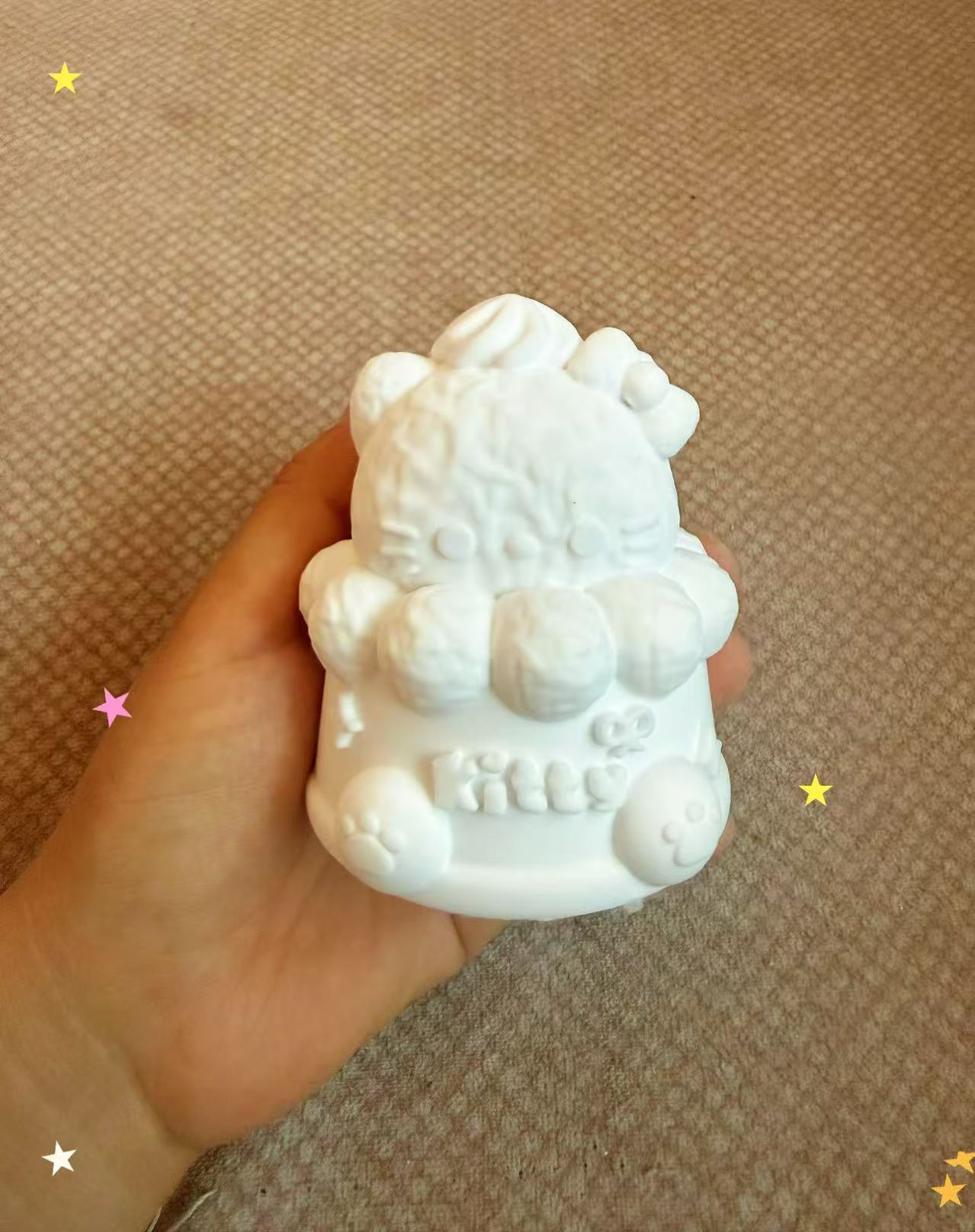 Frasco de Almacenamiento de Calabaza de Yeso en Blanco DIY para Pintar