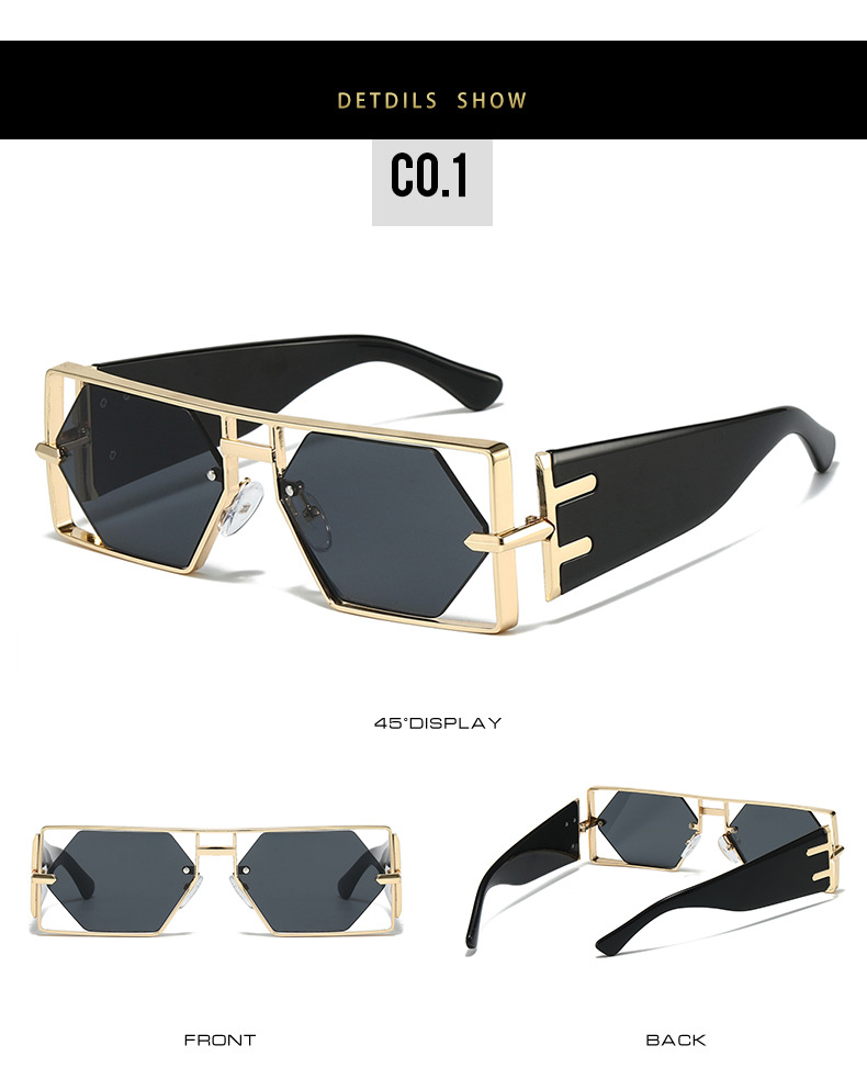 Occhiali da sole alla moda Hip-Hop Ins con montatura a goccia da uomo, stile 2025_voghion.com